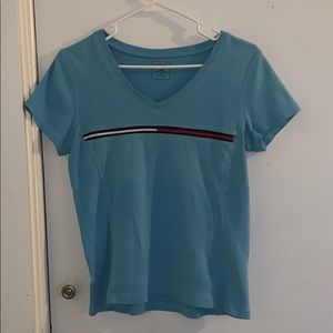 blue embroidered tommy hilfiger top